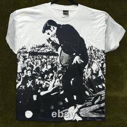 Vintage 1990s RARE Elvis Presley All Over Print T-Shirt XXL Modern 2XL