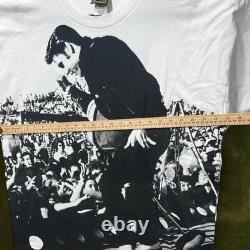 Vintage 1990s RARE Elvis Presley All Over Print T-Shirt XXL Modern 2XL