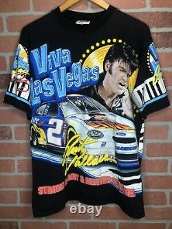 Vintage 1998 Elvis Presley Nascar T Shirt Mens Size Large Rare
