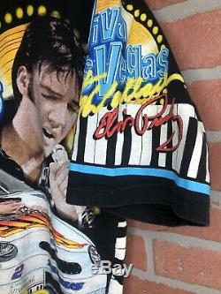 Vintage 1998 Elvis Presley Nascar T Shirt Mens Size Large Rare