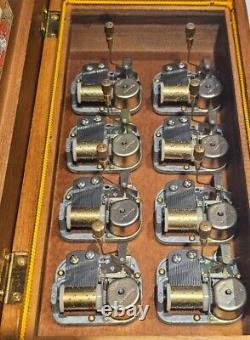 Vintage 8-Song Large Wooden Music Box ELVIS SONGS Love Musical Presley RARE EUC