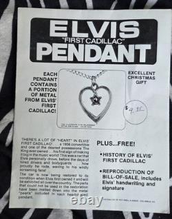 Vintage Elvis Presley 1956 First Custom Cadillac Pendant Necklace 1977 Rare
