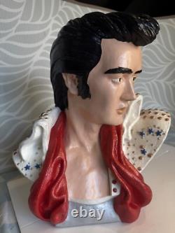 Vintage Elvis Presley Chalk Ware Bust Rare and Collectable Piece Rock and Roll