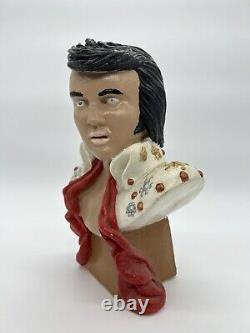 Vintage Elvis Presley Chalk Ware Bust Rare and Collectable Piece Rock and Roll