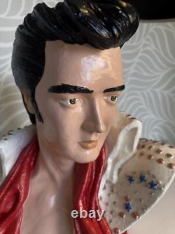 Vintage Elvis Presley Chalk Ware Bust Rare and Collectable Piece Rock and Roll