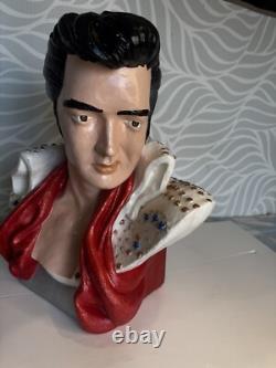 Vintage Elvis Presley Chalk Ware Bust Rare and Collectable Piece Rock and Roll Vintage Elvis Presley Chalk Ware Bust Rare and Collectable Piece Rock and Roll