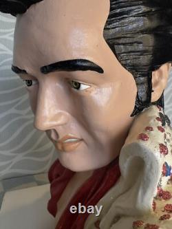 Vintage Elvis Presley Chalk Ware Bust Rare and Collectable Piece Rock and Roll