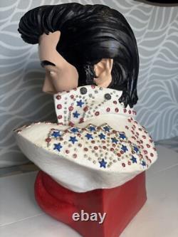 Vintage Elvis Presley Chalk Ware Bust Rare and Collectable Piece Rock and Roll