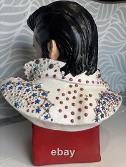Vintage Elvis Presley Chalk Ware Bust Rare and Collectable Piece Rock and Roll