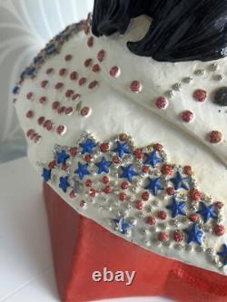 Vintage Elvis Presley Chalk Ware Bust Rare and Collectable Piece Rock and Roll