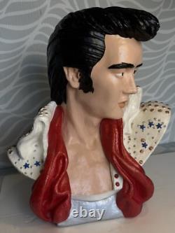 Vintage Elvis Presley Chalk Ware Bust Rare and Collectable Piece Rock and Roll