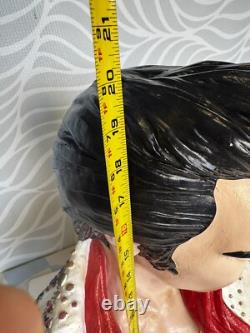 Vintage Elvis Presley Chalk Ware Bust Rare and Collectable Piece Rock and Roll