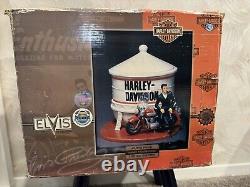 Vintage Elvis Presley Harley-Davidson Cookie Jar Vandor Ltd Ed. Rare HTF New