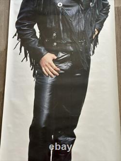 Vintage Elvis Presley Life Size Poster 74 x 26 Door Hanger Rare Leather 6 Foot