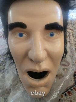 Vintage Elvis Presley Mask Costume Mascot Head Adult Size Unisex Rare