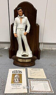 Vintage Elvis Presley McCormick Whiskey Decanter Empty With Wooden Base RARE 19