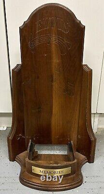 Vintage Elvis Presley McCormick Whiskey Decanter Empty With Wooden Base RARE 19
