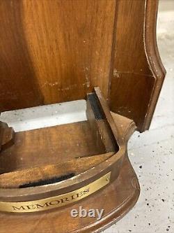 Vintage Elvis Presley McCormick Whiskey Decanter Empty With Wooden Base RARE 19