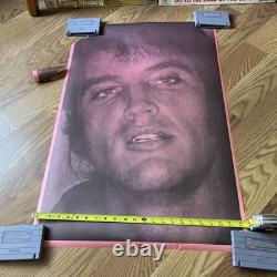 Vintage Elvis Presley Poster Late Era Original 23x35 Pink Black RARE Punk