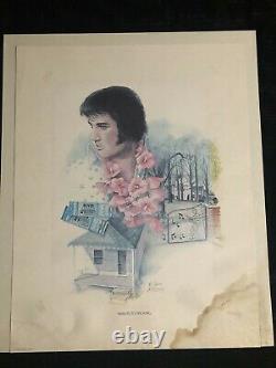 Vintage Elvis Presley Tribute To The King 1977 Print 18x23, Rare indeed