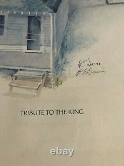 Vintage Elvis Presley Tribute To The King 1977 Print 18x23, Rare indeed