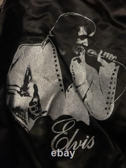 Vintage Elvis Presley XL Satin Bomber Jacket with 7 Rare Concert Pins