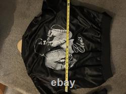 Vintage Elvis Presley XL Satin Bomber Jacket with 7 Rare Concert Pins