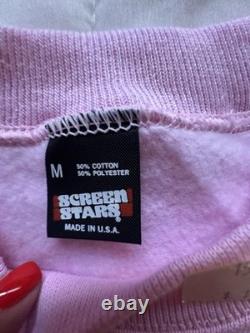 Vintage Graceland Elvis Presley Sweatshirt Size Medium Screen Stars Pink Rare