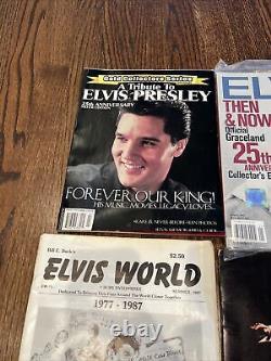 Vintage Huge Elvis Presley Lot Postcards Ads News Clippings 1970's RARE 15 pcs