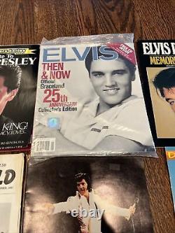 Vintage Huge Elvis Presley Lot Postcards Ads News Clippings 1970's RARE 15 pcs