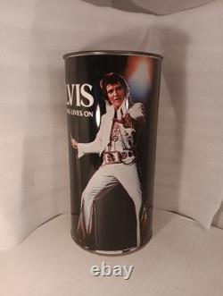 Vintage Metal Elvis Presley 1977 Trash Can Boxcar Industries Rare King Lives On