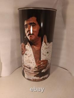 Vintage Metal Elvis Presley 1977 Trash Can Boxcar Industries Rare King Lives On