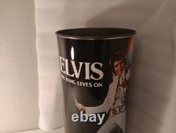 Vintage Metal Elvis Presley 1977 Trash Can Boxcar Industries Rare King Lives On