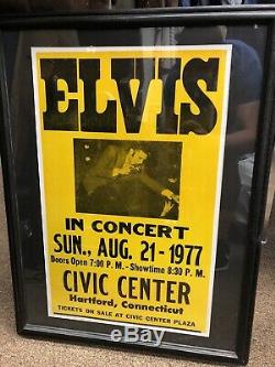 Vintage Original Elvis Presley In Concert Rare Poster Framed P-814