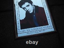 Vintage RARE Elvis Presley Sadly Missed Glass Mirror LARGE 65cm x 50cm