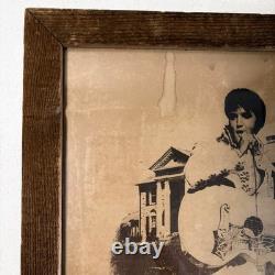 Vintage Rare Elvis Presley Commemorative Art Print Montage Life Portrait