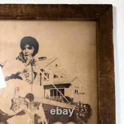 Vintage Rare Elvis Presley Commemorative Art Print Montage Life Portrait