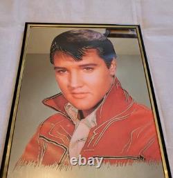 Vintage Rare Elvis Presley Mirror Picture Hanging Wall Art 8x20
