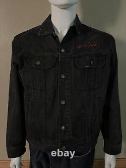 Vintage Rare LEE Elvis Presley Graceland Black Denim Jacket Sz M Memphis Epe Inc