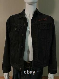 Vintage Rare LEE Elvis Presley Graceland Black Denim Jacket Sz M Memphis Epe Inc