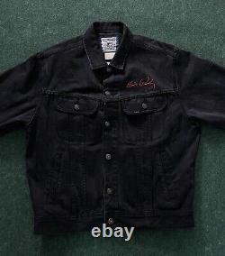 Vintage Rare LEE Elvis Presley Graceland Black Denim Jacket Sz M Memphis Epe Inc