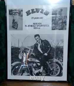Vintage & Very Rare Elvis Presley Harley Davidson 1956 Promo Poster 18 x 21