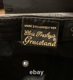Vintage Worn ELVIS PRESLEY Black Leather Hat 68 Special RARE