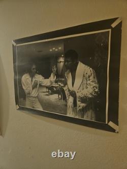 Vintage elvis presley and muhammad ali Poster 32 X 23 Rare