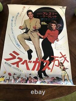 Viva Las Vegas 1964 Japanese B2 movie poster ELVIS PRESLEY ANN-MARGRET RARE