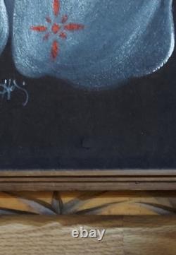 Vtg Lot Of 3 Crying Elvis Presley Velvet Painting 22.5 X 13.5 Signed Rare