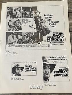 Vtg RARE 1969 Elvis Presley Charro PressBook National General Pictures Presents