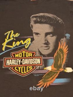 Vtg RARE Elvis Presley Harley Davidson THE KING Single Stitch T Shirt Medium M