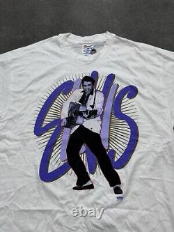 Winterland Hanes Elvis Presley Shirt Men XL White Vintage Rock Roll Rare