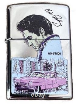 Zippo ELVIS PRESLEY PINK CADILLAC Rare Limited Edition Flawless Condition